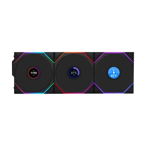 Lian Li UNI Fan TL Wireless LCD ARGB 120mm Cabinet Fan, Triple Pack