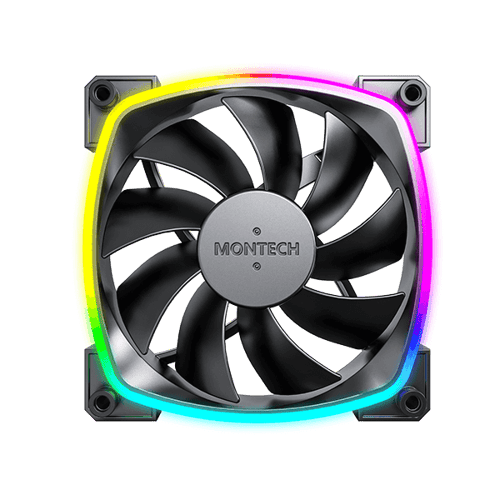 Montech AX120 PWM ARGB Black Cabinet Fan (Single Pack)