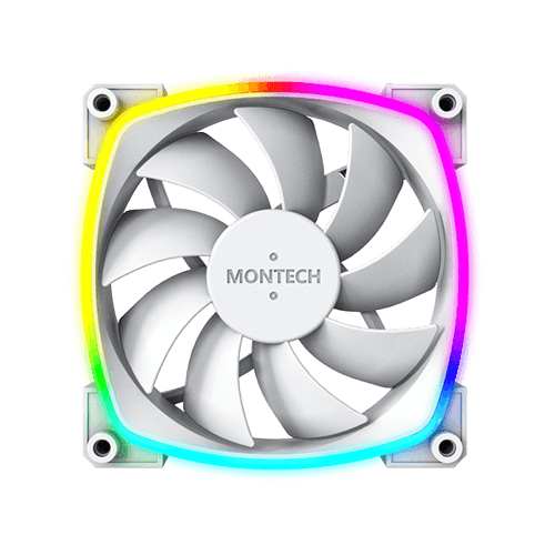 Montech AX120 PWM ARGB White Cabinet Fan (Single Pack)
