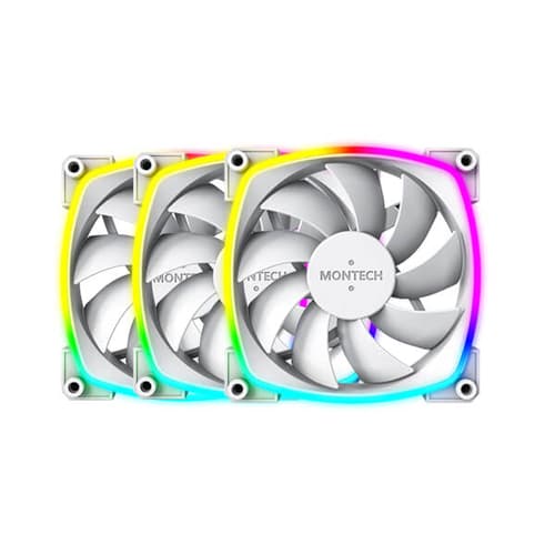 Montech AX120 PWM White ARGB Cabinet Fan (Triple Pack)