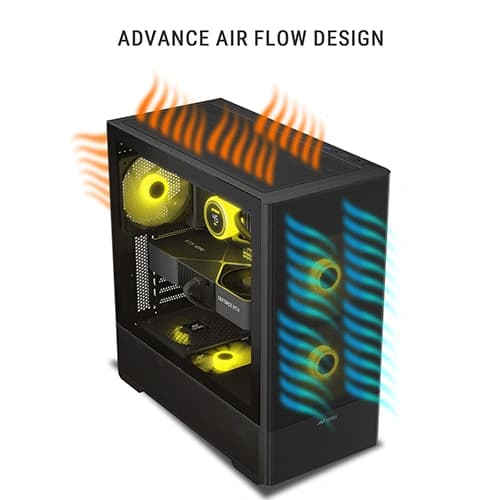 Ant Esports 511 Air 5F ARGB E-ATX Mid Tower Case