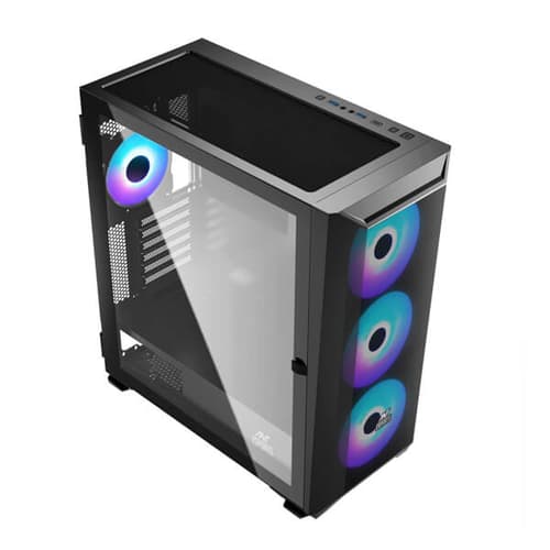 Ant Esports 711 Air Mesh ARGB (E-ATX) Mid Tower Cabinet (Black)
