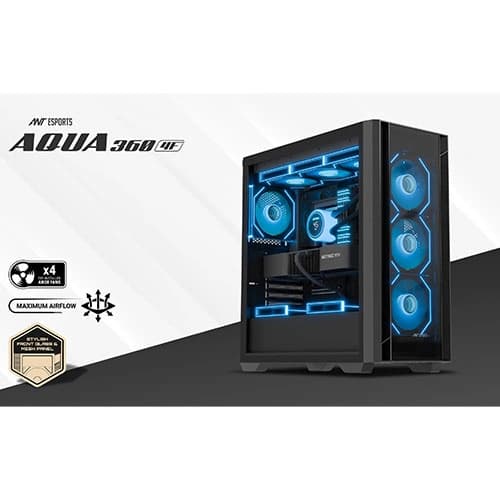 ANT Esports AQUA 360 4F ARGB ATX Mid Tower Case
