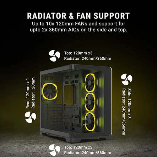 Ant Esports Crystal ARC ARGB ATX Mid Tower Case