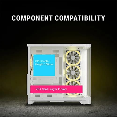 Ant Esports Crystal ARC ARGB White ATX Mid Tower Case
