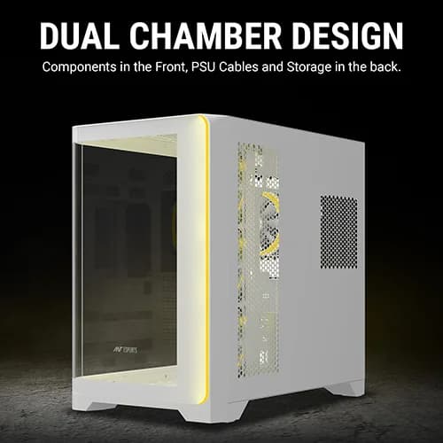 Ant Esports Crystal ARC ARGB White ATX Mid Tower Case