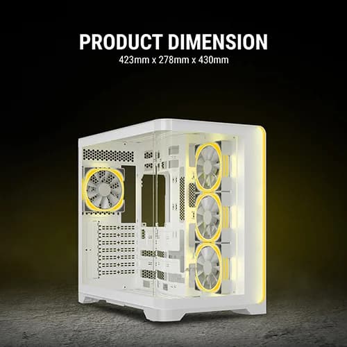 Ant Esports Crystal ARC ARGB White ATX Mid Tower Case