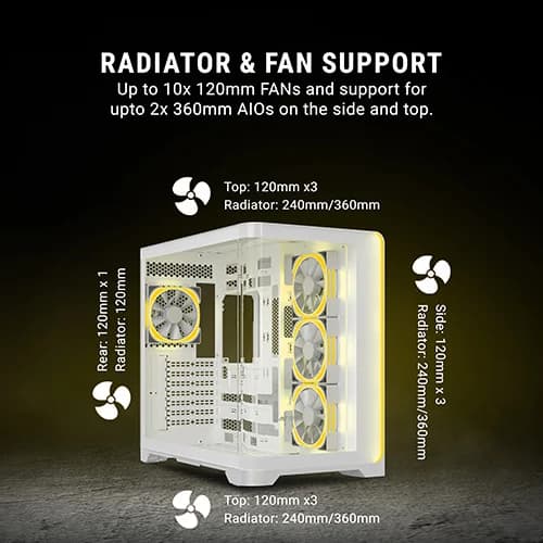 Ant Esports Crystal ARC ARGB White ATX Mid Tower Case