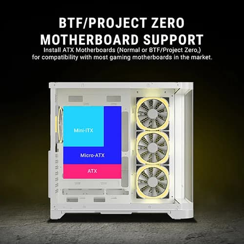 Ant Esports Crystal ARC ARGB White ATX Mid Tower Case