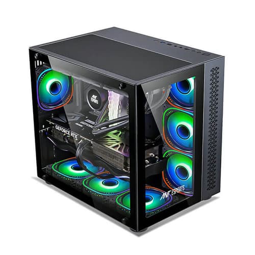 Ant Esports Crystal ARGB E-ATX Mid Tower Case