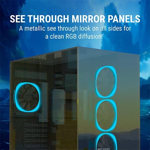 Ant Esports Crystal Mirror ATX Mid Tower Case