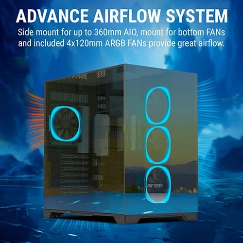 Ant Esports Crystal Mirror ATX Mid Tower Case
