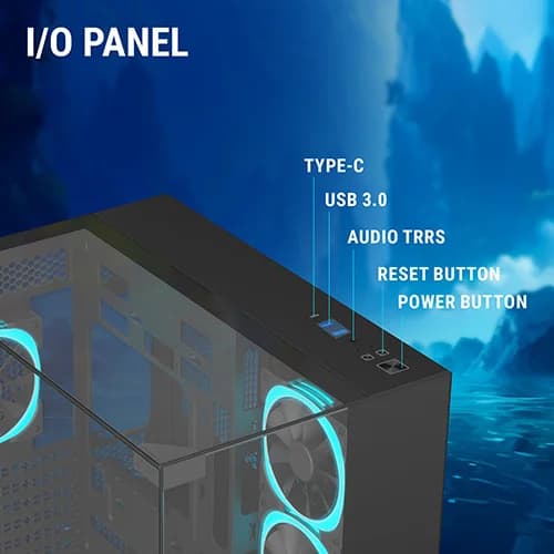 Ant Esports Crystal Mirror ATX Mid Tower Case