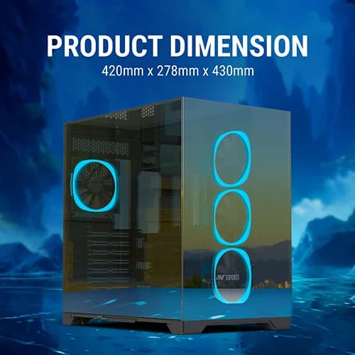 Ant Esports Crystal Mirror ATX Mid Tower Case