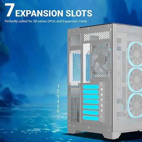 Ant Esports Crystal Mirror White ATX Mid Tower Case