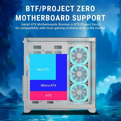 Ant Esports Crystal Mirror White ATX Mid Tower Case