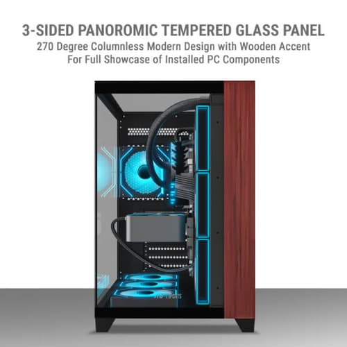 Ant Esports Crystal Wood ARGB ATX Mid Tower Case