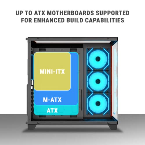 Ant Esports Crystal Wood ARGB ATX Mid Tower Case