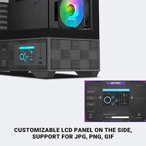 Ant Esports Crystal X6 Digital ARGB E-ATX Mid Tower case