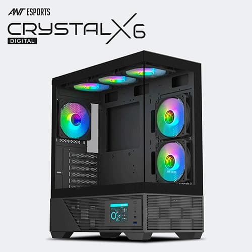 Ant Esports Crystal X6 Digital ARGB E-ATX Mid Tower case