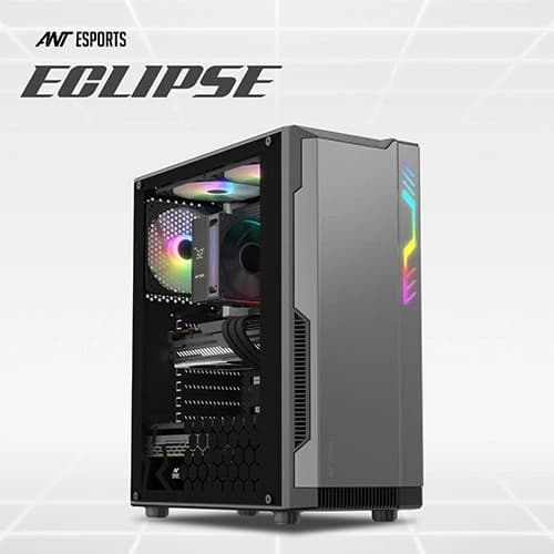 Ant Esports Eclipse Black-Grey ARGB ATX Mid Tower Case