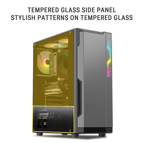 Ant Esports Eclipse Black-Grey ARGB ATX Mid Tower Case