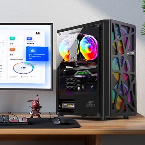 Ant Esports Elite 1100 (ATX) Mid Tower Cabinet (Black)