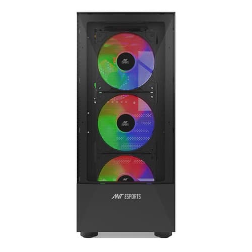 Ant Esports ICE-100 Auto RGB (ATX) Mid Tower Cabinet (Black)
