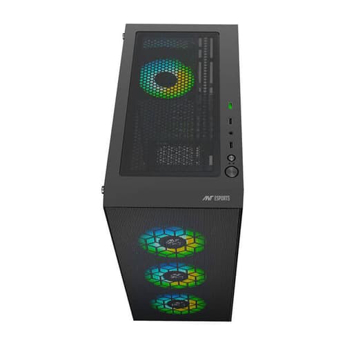 Ant Esports ICE-110 Auto RGB (E-ATX) Mid Tower Cabinet (Black)
