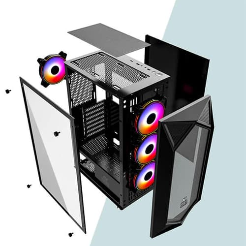Ant Esports ICE-150TG Mesh (ATX) Mid Tower Cabinet (Black)