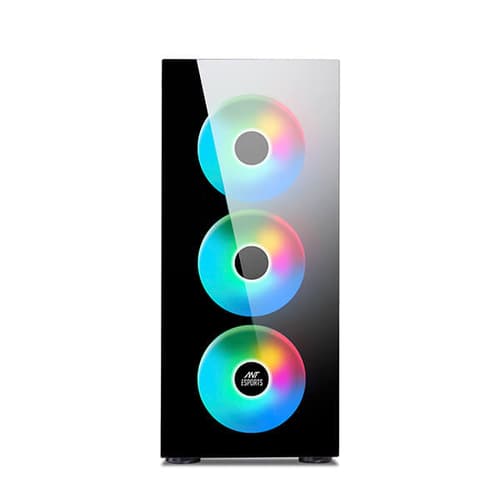 Ant Esports ICE-311GT RGB (ATX) Mid Tower Cabinet (Black)