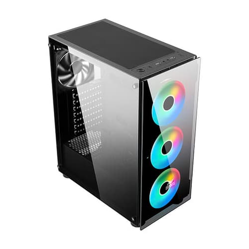 Ant Esports ICE-311GT RGB (ATX) Mid Tower Cabinet (Black)
