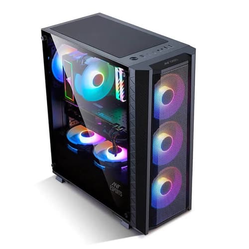 Ant Esports ICE-311MT Auto RGB (ATX) Mid Tower Cabinet (Black)