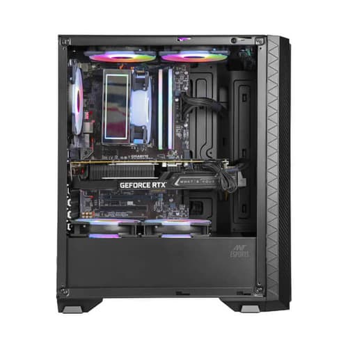 Ant Esports ICE-311MT Auto RGB (ATX) Mid Tower Cabinet (Black)