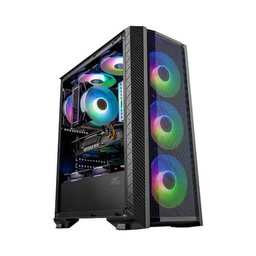 Ant Esports ICE-311MT Auto RGB (ATX) Mid Tower Cabinet (Black)