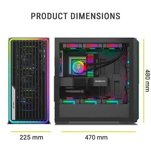 Ant Esports MeshX360 ARGB E-ATX Mid Tower Case