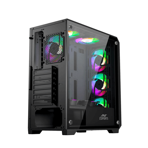 Ant Esports SX5 Auto RGB (ATX) Mid Tower Cabinet (Black)