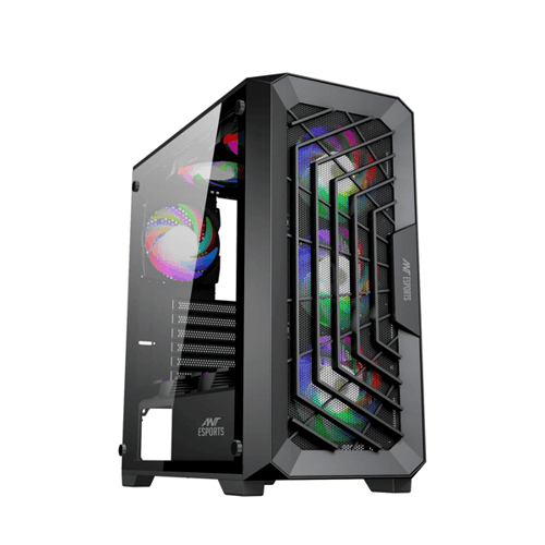 Ant Esports SX5 Auto RGB (ATX) Mid Tower Cabinet (Black)