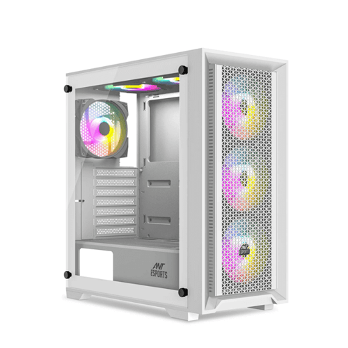 Ant Esports SX7 Auto RGB (ATX) Mid Tower Cabinet (White)