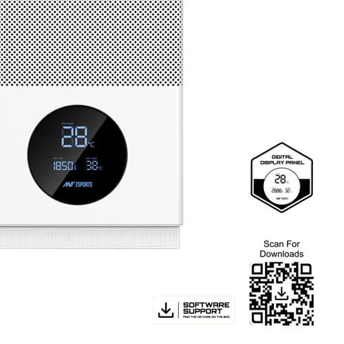 Ant Esports X2 LCD White ARGB ATX Mid Tower Case