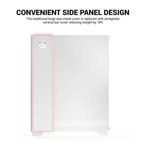 Ant Esports X2 LCD White ARGB ATX Mid Tower Case