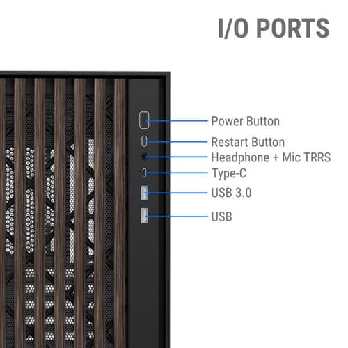 Ant Esports Zen Wood C3 (ATX) Mid Tower Cabinet (Black)