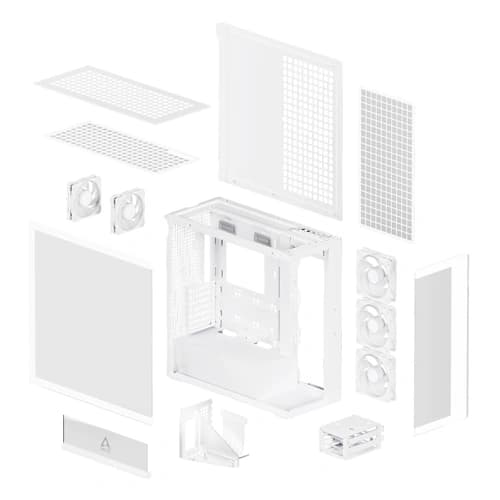 Arctic Xtender VG ARGB White E-ATX Mid Tower Case