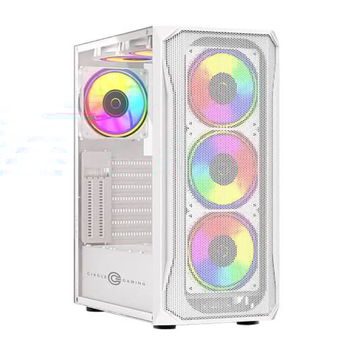 Circle Elegantor X1 RGB (ATX) Mid Tower Cabinet (White)