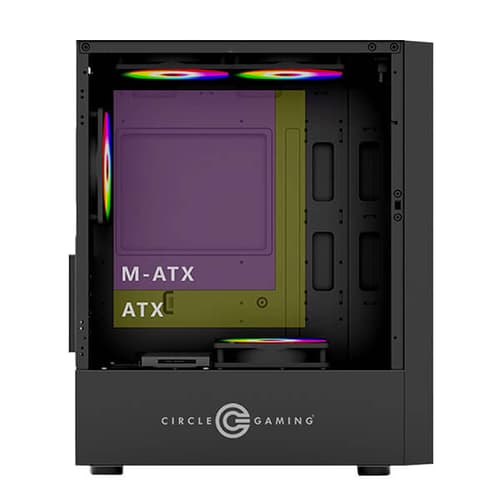 Circle Elegantor X1 RGB (ATX) Mid Tower Cabinet (Black)