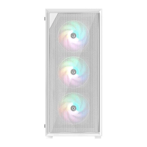 Circle Furious 360 Mesh ARGB (E-ATX) Mid Tower Gaming Cabinet (White)