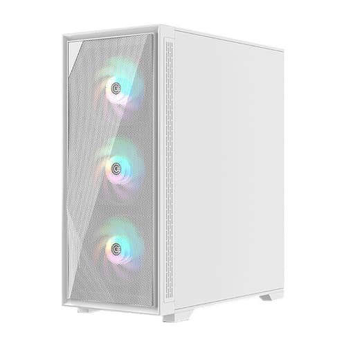 Circle Furious 360 Mesh ARGB (E-ATX) Mid Tower Gaming Cabinet (White)