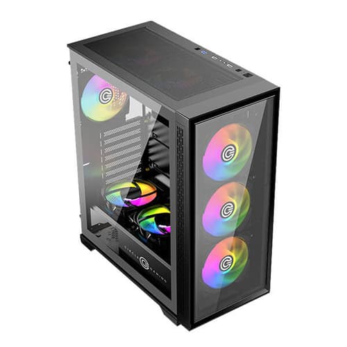 Circle Furious 240 Glass ARGB (ATX) Mid Tower Gaming Cabinet (Black)