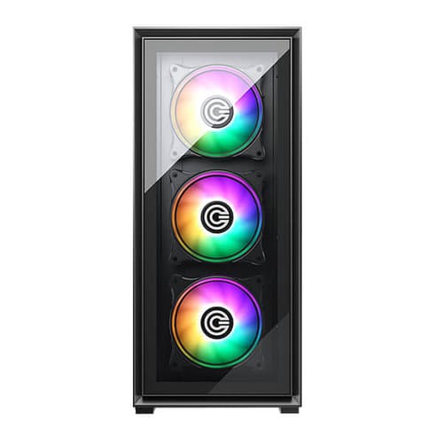 Circle Furious 360 Glass ARGB (E-ATX) Mid Tower Gaming Cabinet (Black)