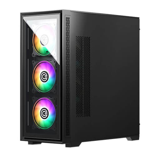 Circle Furious 360 Glass ARGB (E-ATX) Mid Tower Gaming Cabinet (Black)